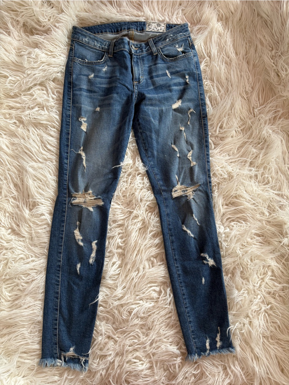 Siwy Hannah Skinny Jeans Get Away Distressed Wash Size 27 USA - Picture 3 of 5